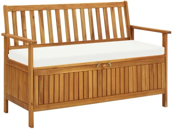 vidaXL Garden Storage Bench Solid Acacia Wood 47.2"x24.8"x33.1"