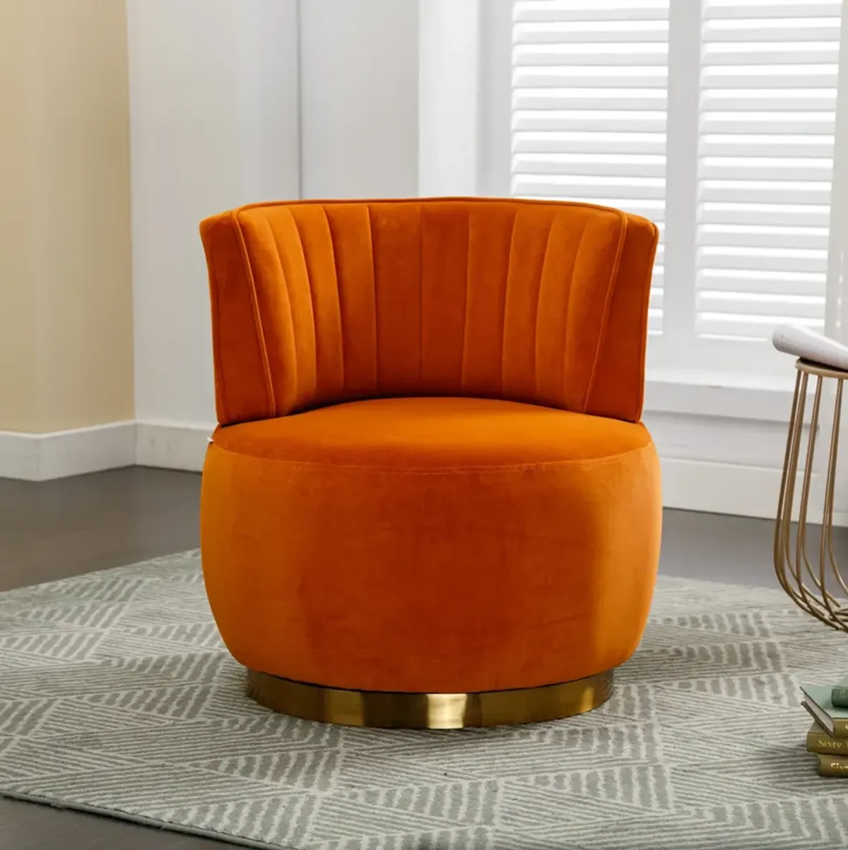 Merax 360 Degree Swivel Barrel Accent Chair