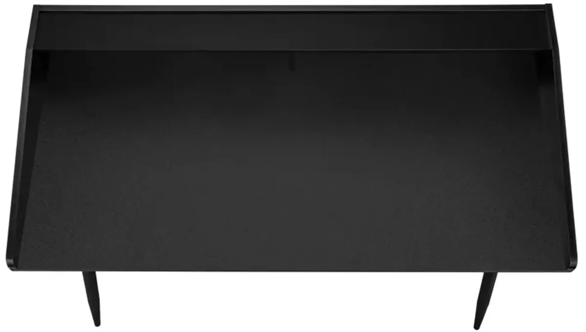 Monarch Specialties I 7537 Computer Desk, Home Office, Laptop, Storage Shelves, 48"L, Work, Metal, Laminate, Black, Contemporary, Modern