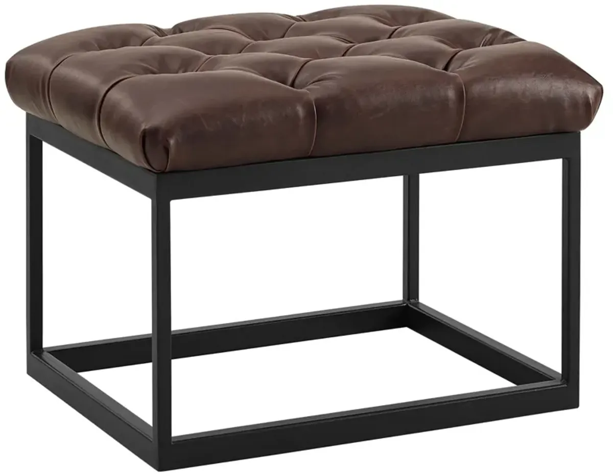 Rustic Elegance: Cherish Ottoman - Modern Farmhouse Charm, Fully Assembled