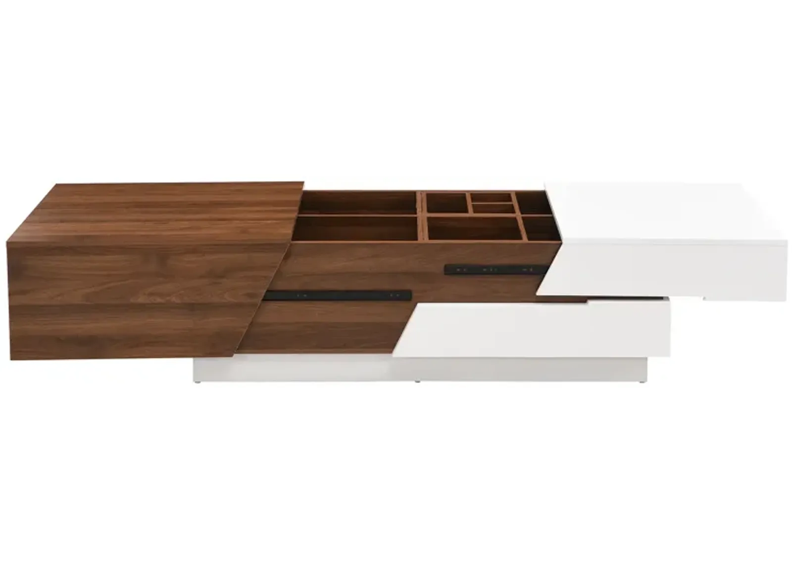 Merax Modern Extendable Sliding Top Coffee Table with Storage