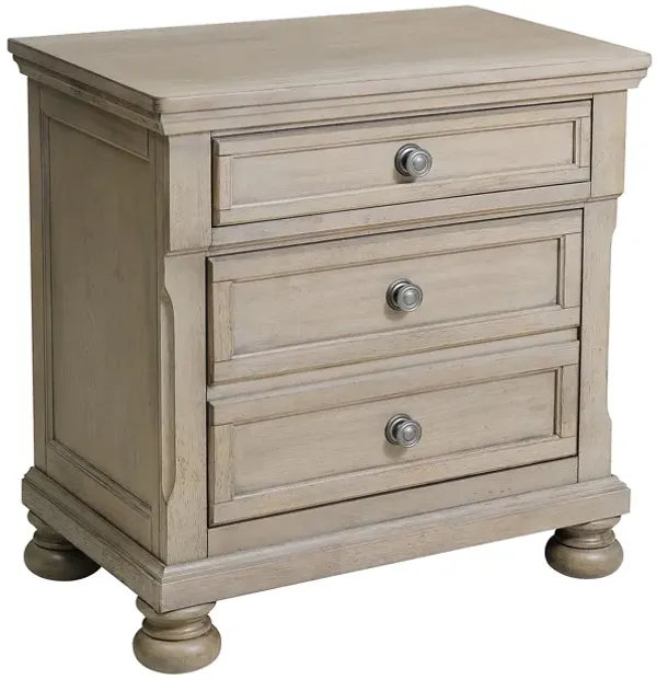 Streamdale Hidden Drawer Gray Finish Bedside Table