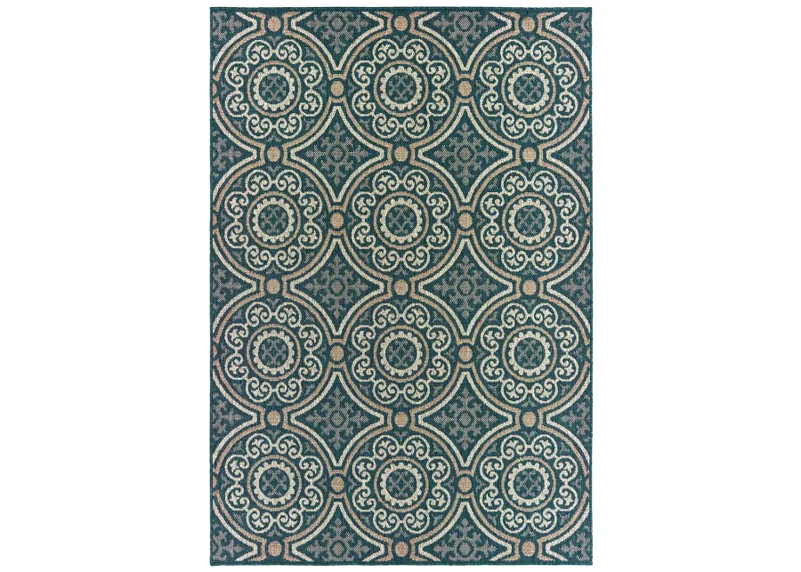 Latitude 7'10" x 10' Blue Rug