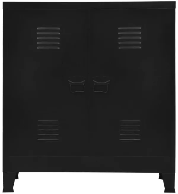 vidaXL Filing Cabinet Industrial Black 35.4"x15.7"x39.4" Steel