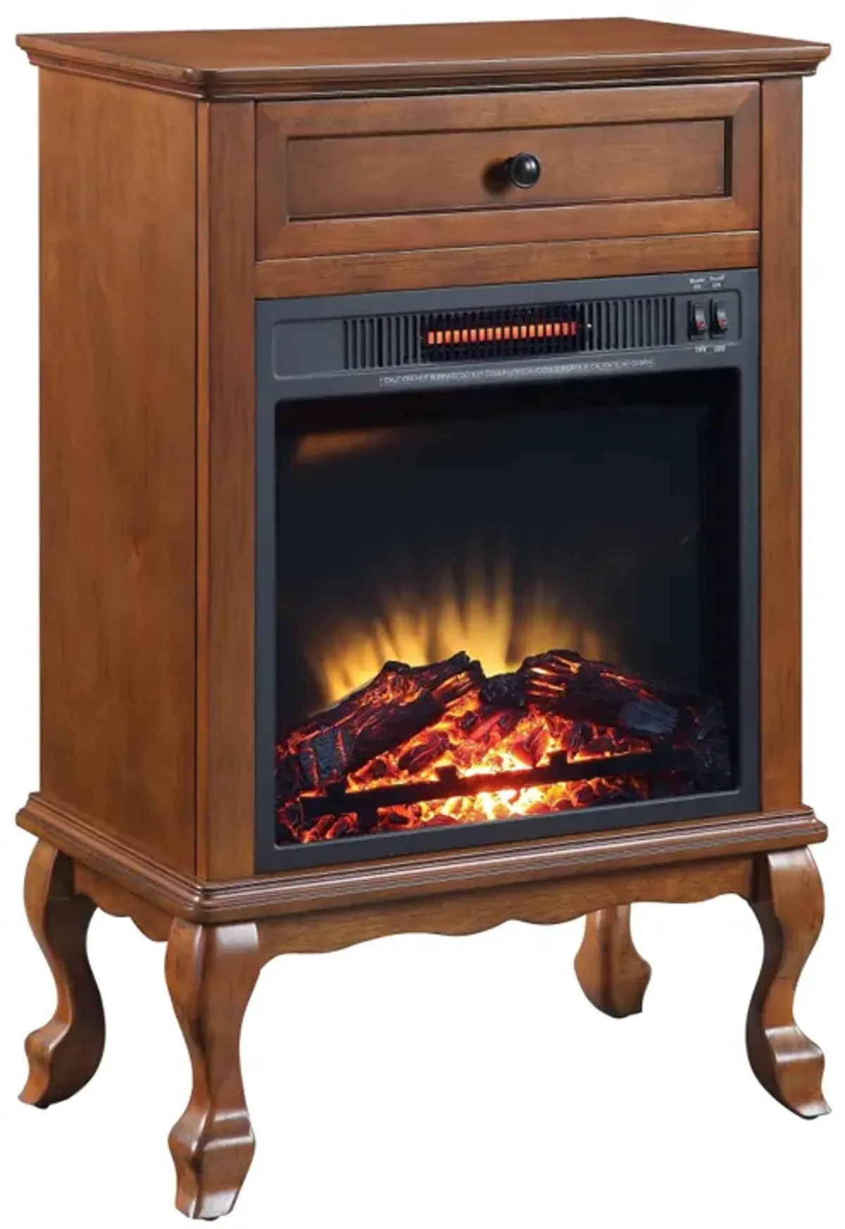 Eirene Fireplace In Walnut Finish