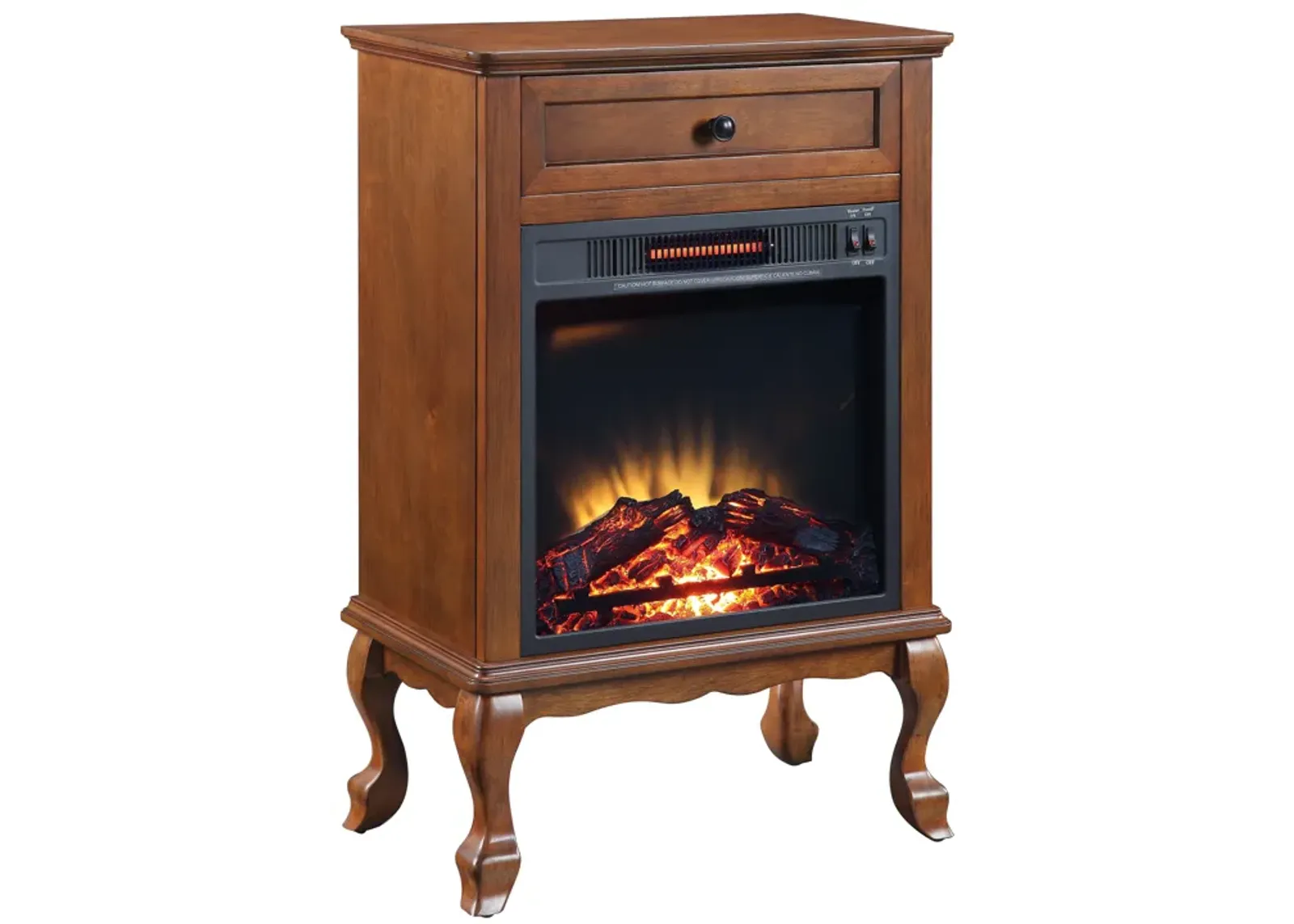 Eirene Fireplace In Walnut Finish