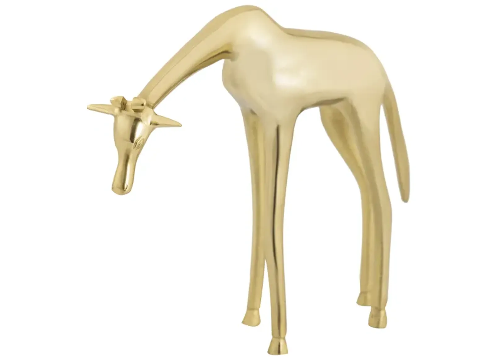 Small Brass Giraffe Sculpture