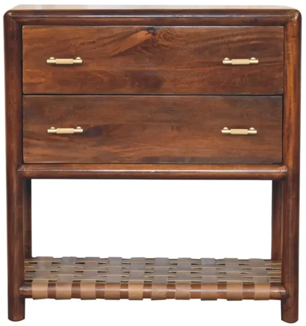 Artisan Furniture Solid Wood Regency Woven 2-Drawer Nightstand