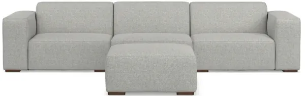 Rex 3-Seater Modular Sofa and Ottoman Set in Tightly Woven Performance Fabric