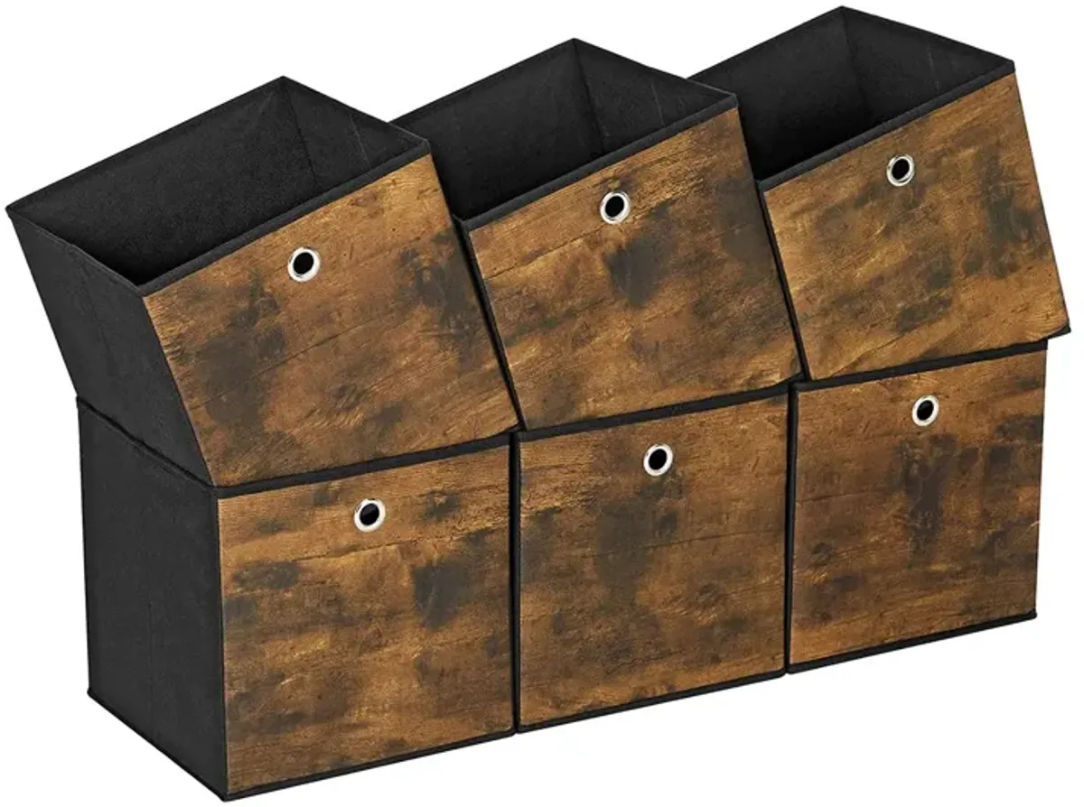 Foldable Storage Organizer Boxes – Set of 6 Storage Cubes for Clothes