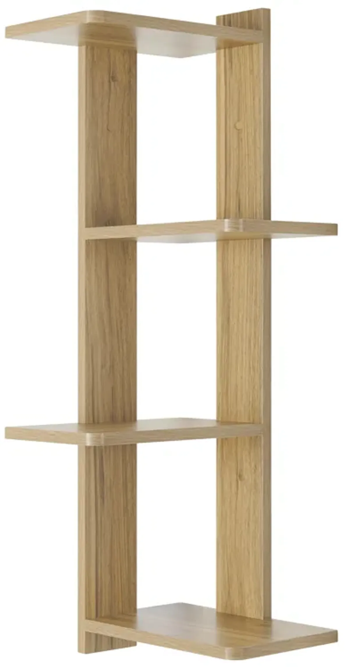 Alvar Corner 4-Tier Floating Ledge Column Wall Shelf