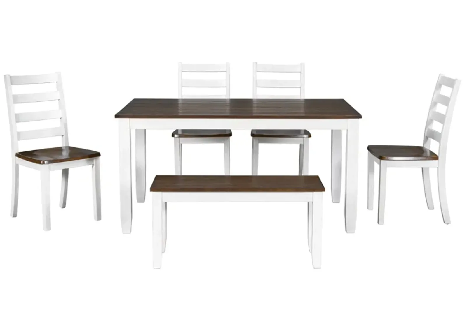 Merax Rustic Style 6-Piece Dining Room Table Set