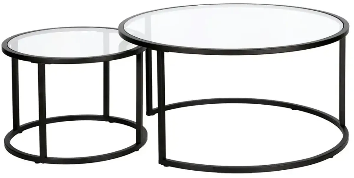 Hudson&Canal Watson Round Nested Coffee Table in Blackened Bronze