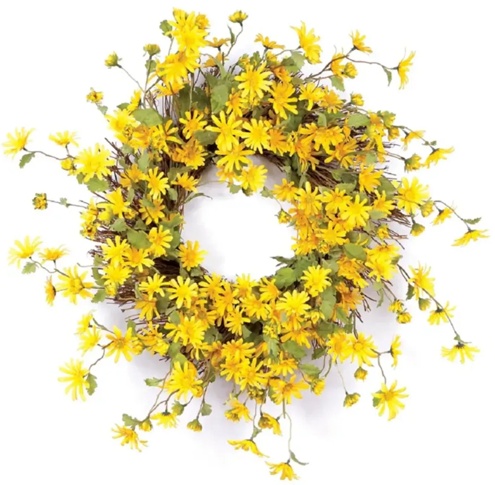 Daisy Floral Wreath for Home Decor and Seasonal Arrangements