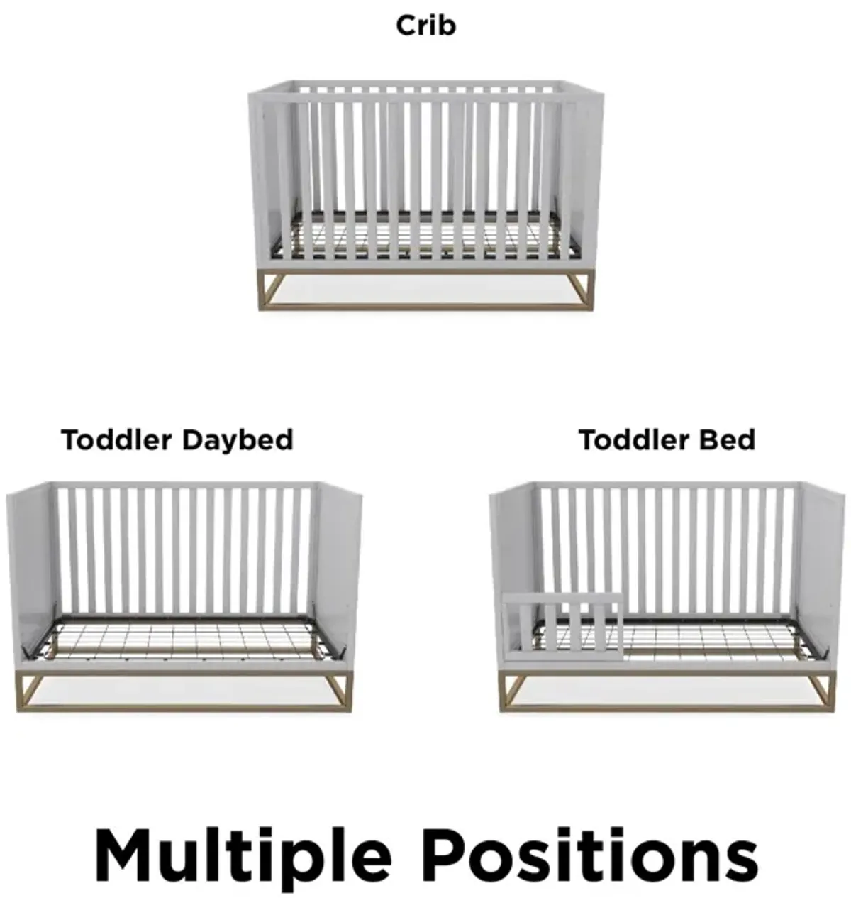 Haven 3 in 1 Metal Base Crib