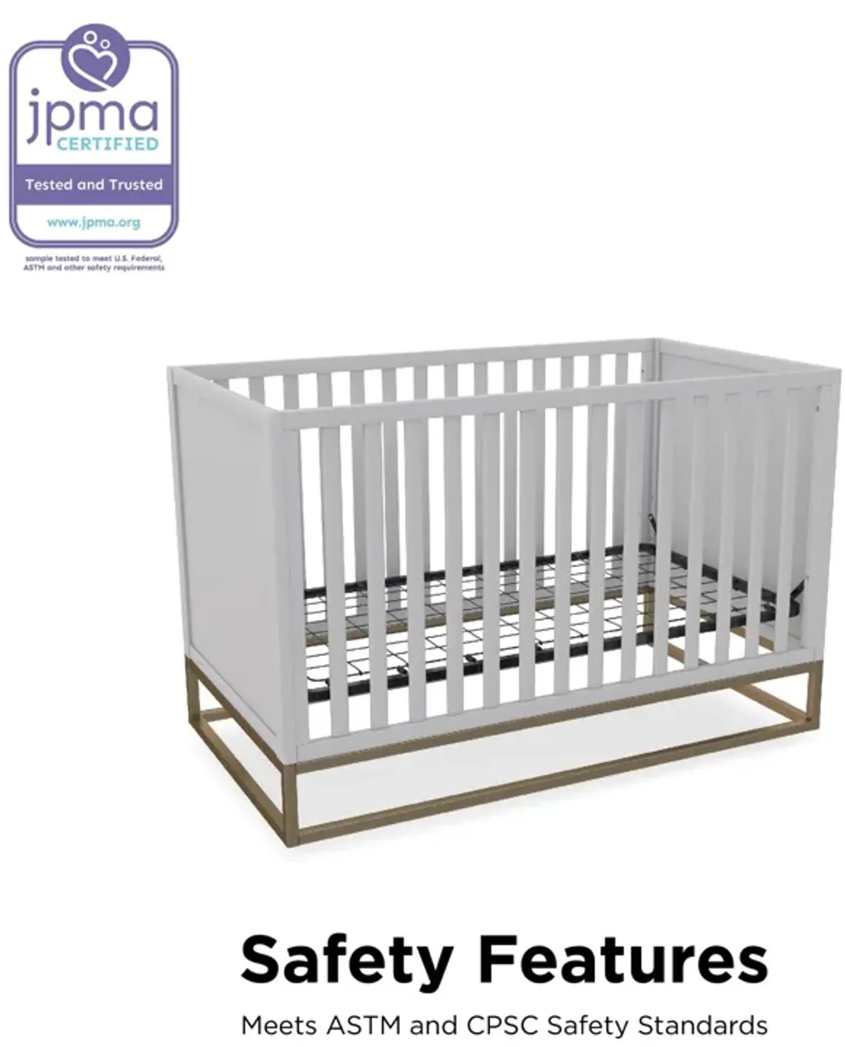 Haven 3 in 1 Metal Base Crib