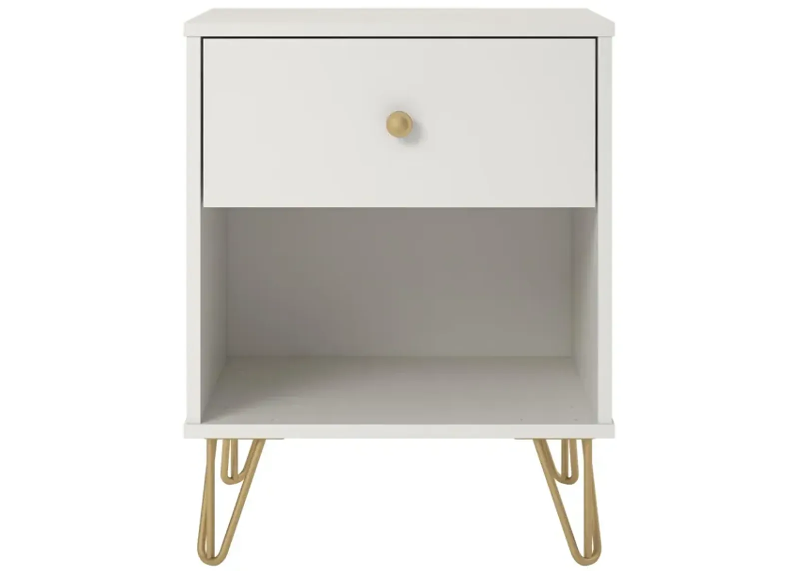 Novogratz Finley Nightstand, White