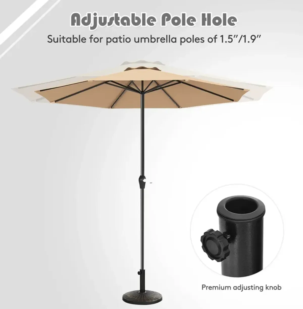 27 lbs Patio Market Umbrella Base Stand