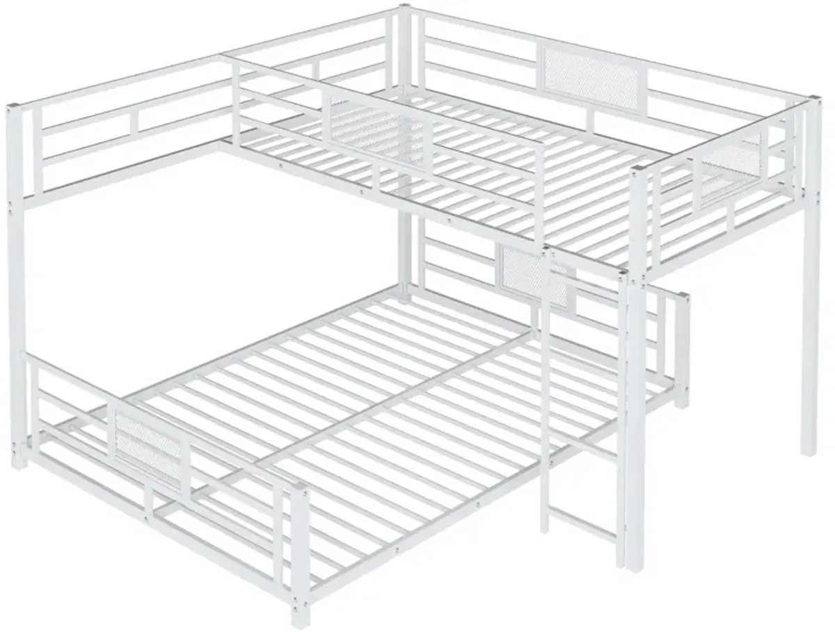 Merax L-shaped Metal Twin over Full Size Bunk Bed