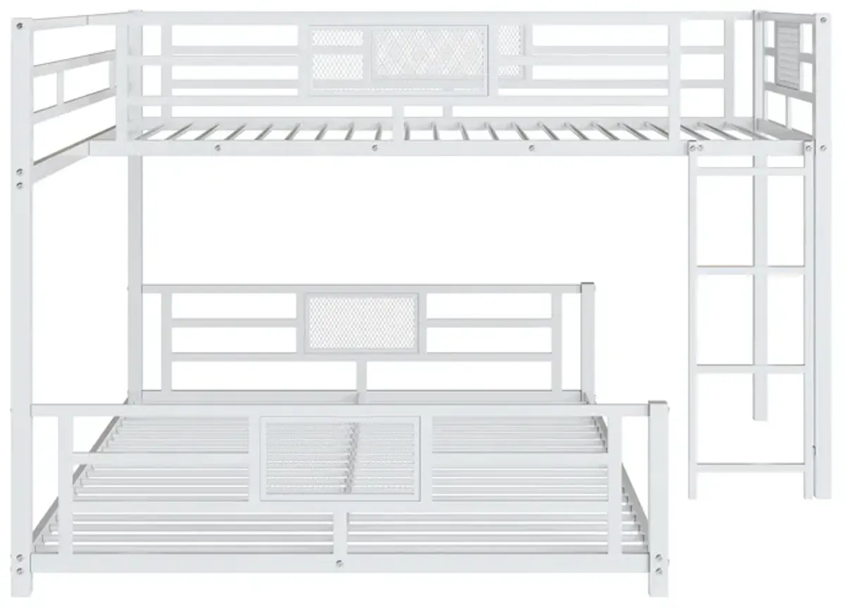 Merax L-shaped Metal Twin over Full Size Bunk Bed