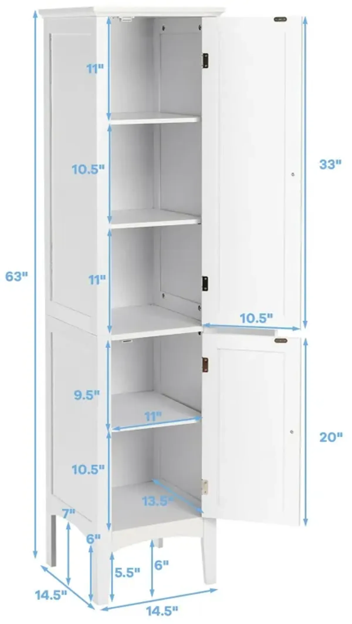 Freestanding Bathroom Storage Cabinet for Kitchen and Living Room