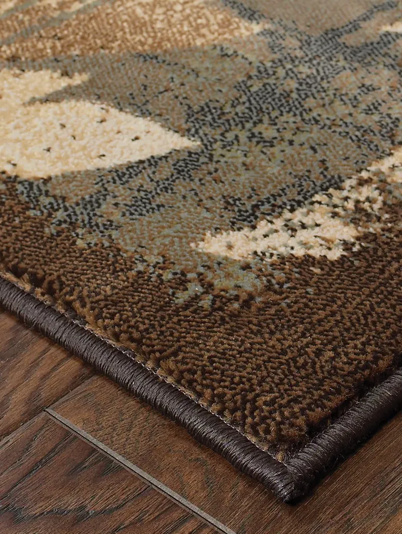 Hudson 6'7" x 9'6" Brown Rug