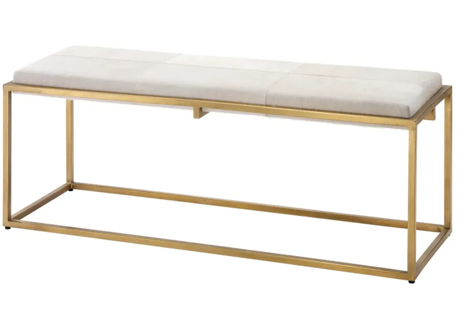 Shelby Hide Bench - White