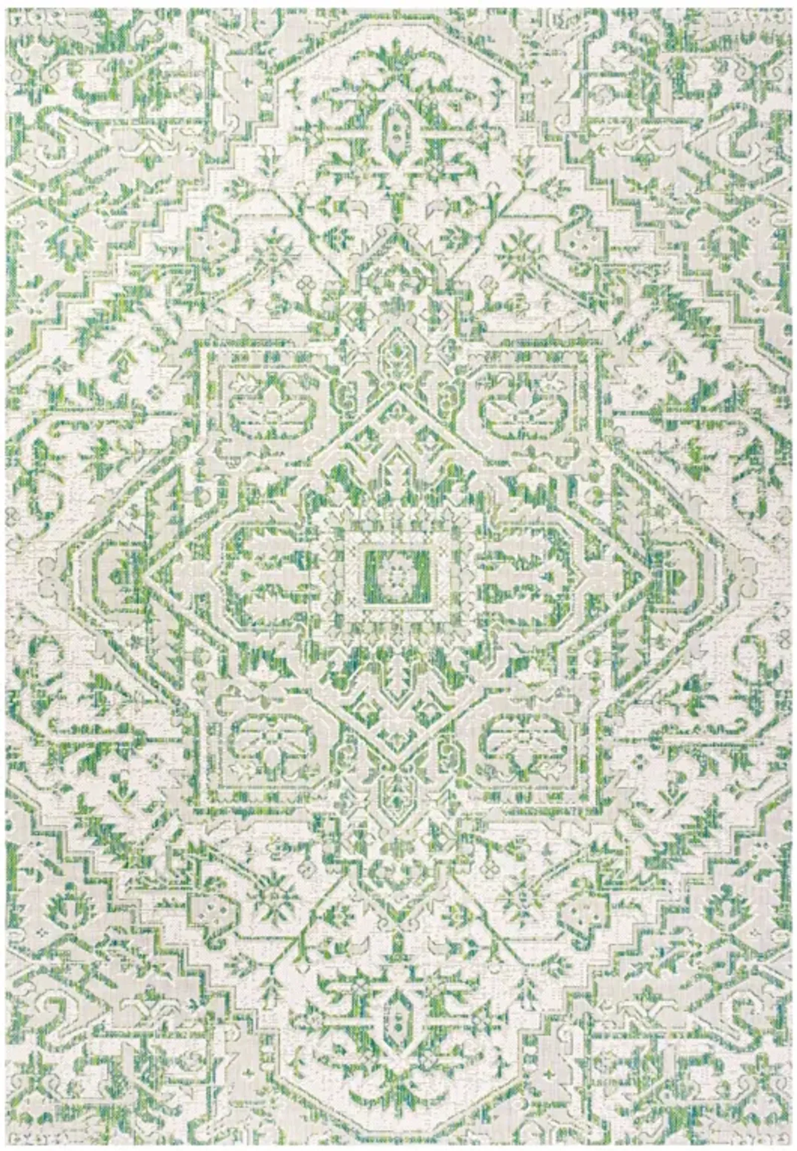 Estrella Bohemian Medallion Textured Weave Indoor/Outdoor Area Rug