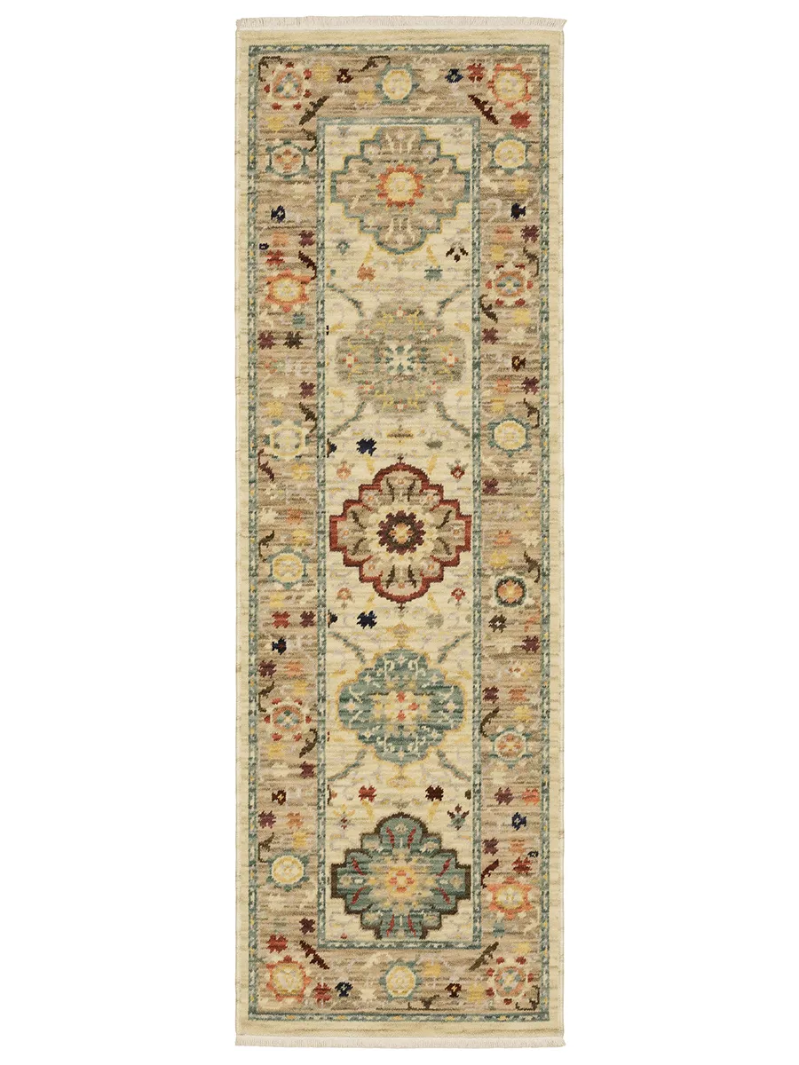 Lilihan 2'6" x 12' Beige Rug