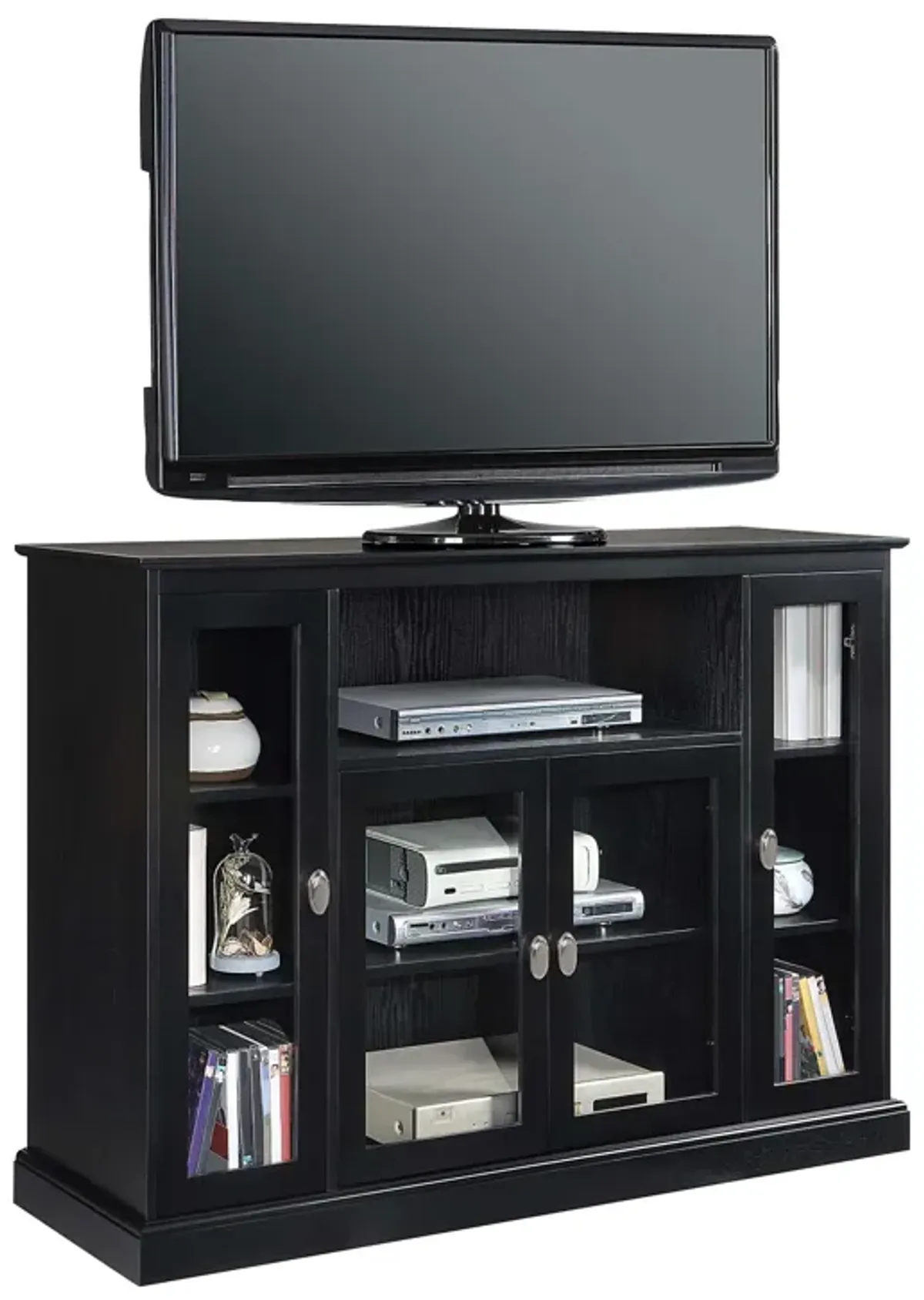 Convenience Concepts Summit Highboy TV Stand with Storage Cabinets and Shelves