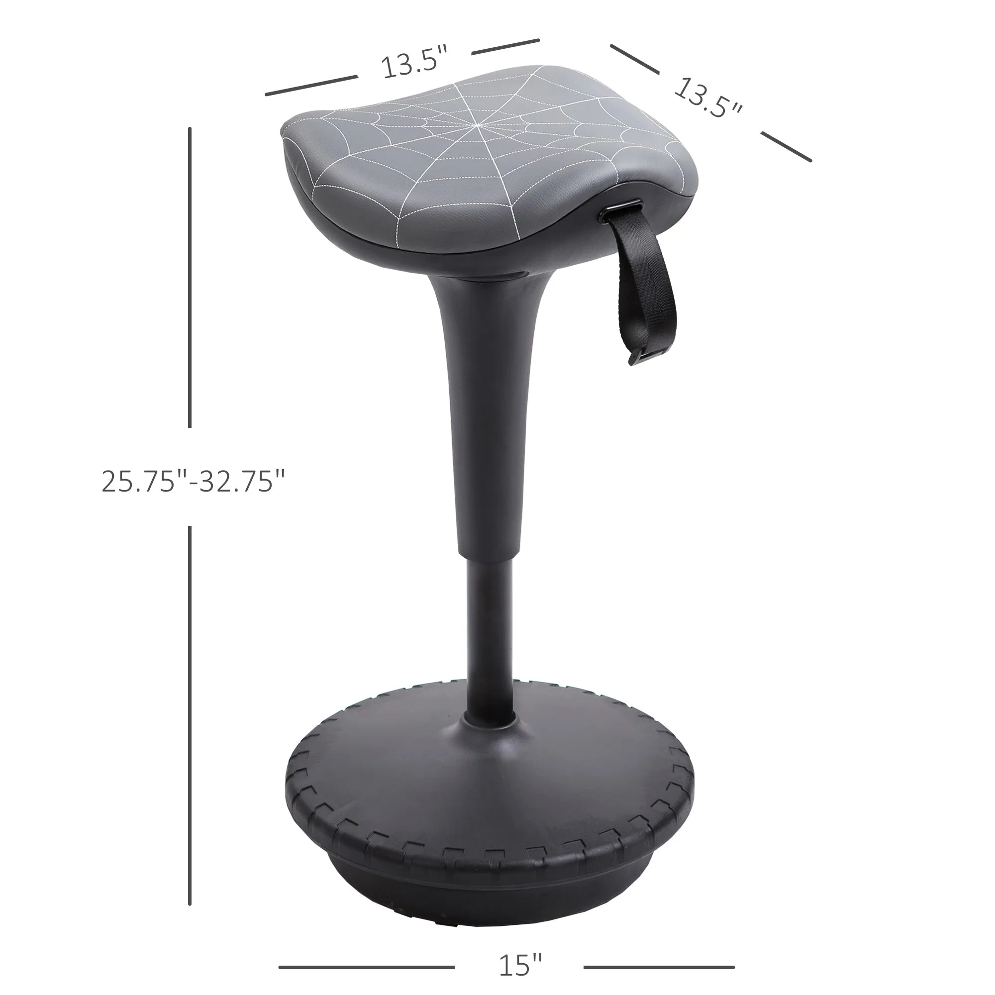 Gray Active Sitting: Wobble Standing Chair with Swivel Seat