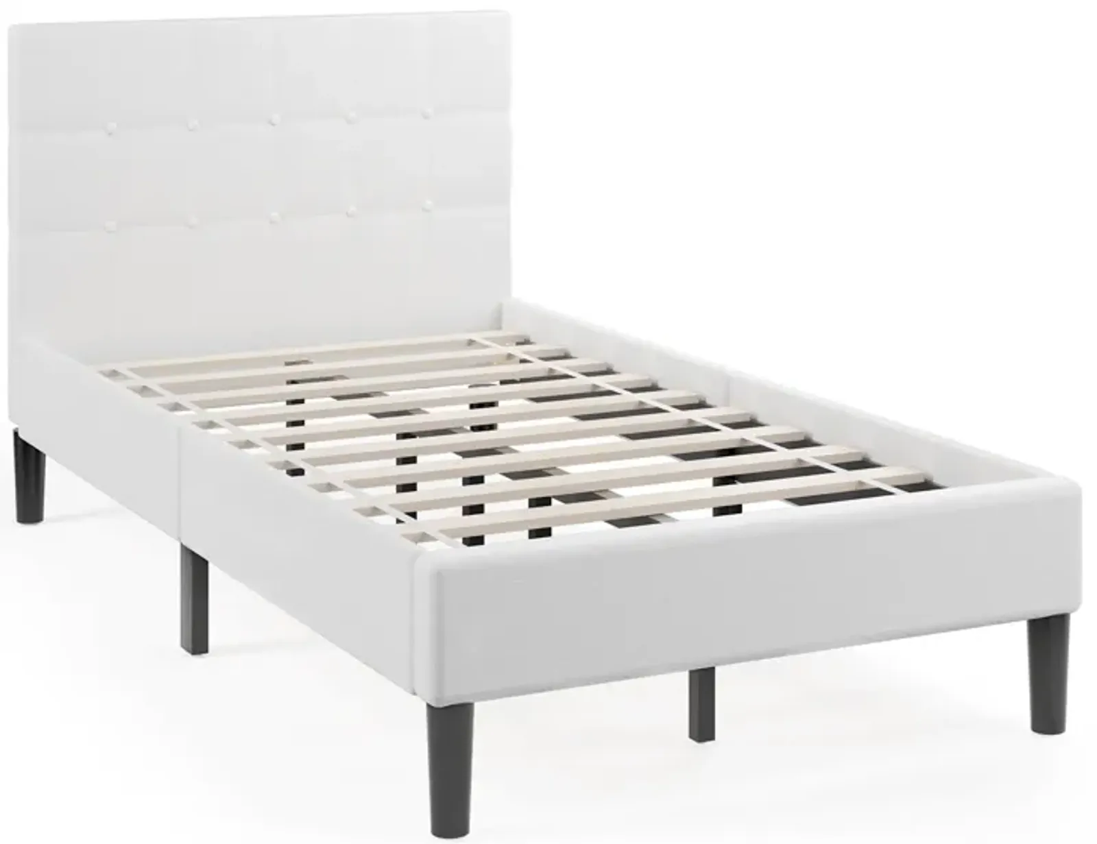 Stylish Platform Bed with Plush Button Tufted Headboard for Modern Bedrooms