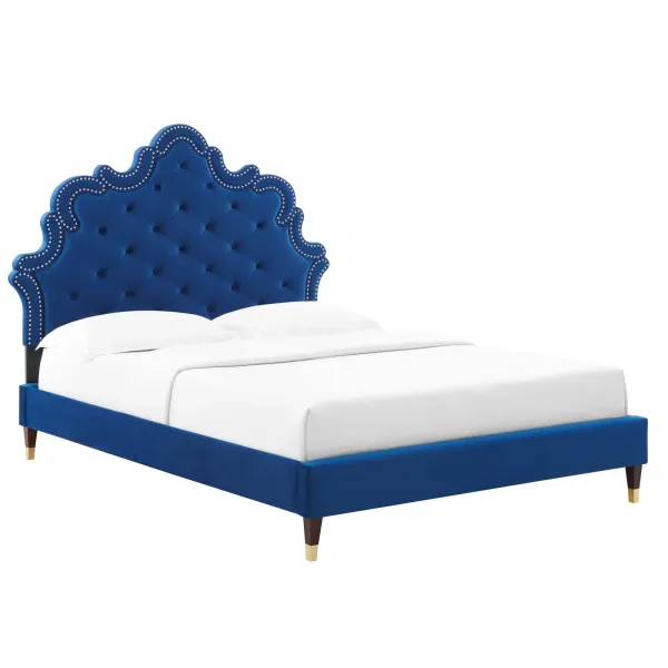 Modway - Sasha Button-Tufted Performance Velvet Queen Bed