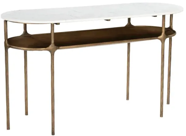 Bild Console Table White & Brass