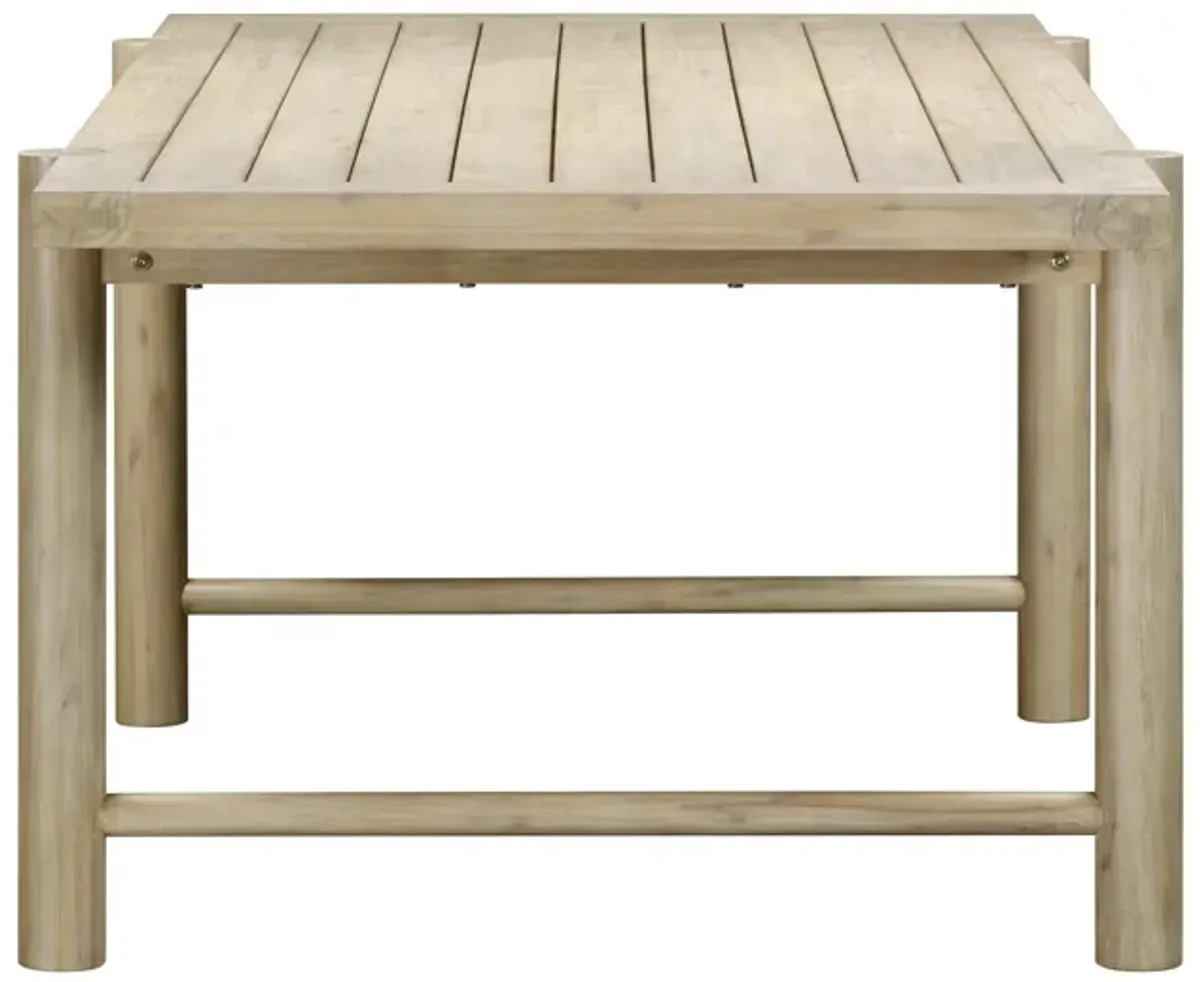 Gata Light Teak Outdoor Rectangular Dining Table