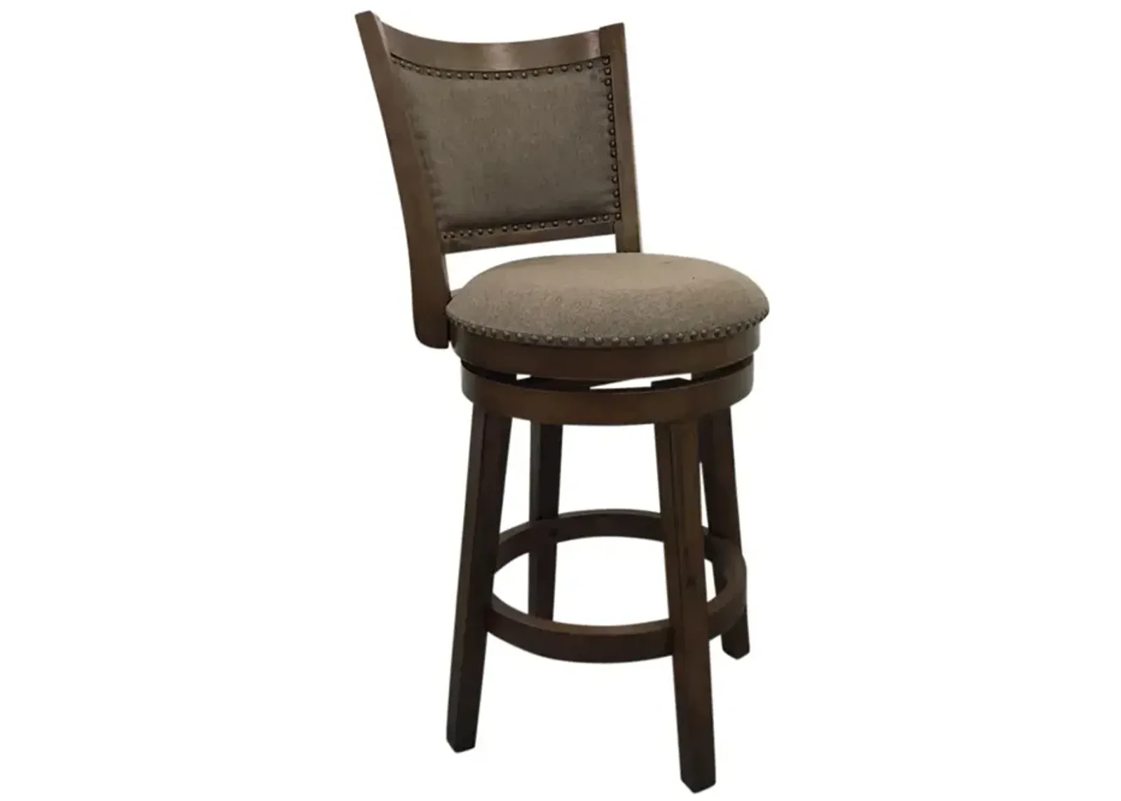 Carolina Living Blaine Swivel Upholstered Barstool - Set of 2 - Rustic - Brown Upholstery