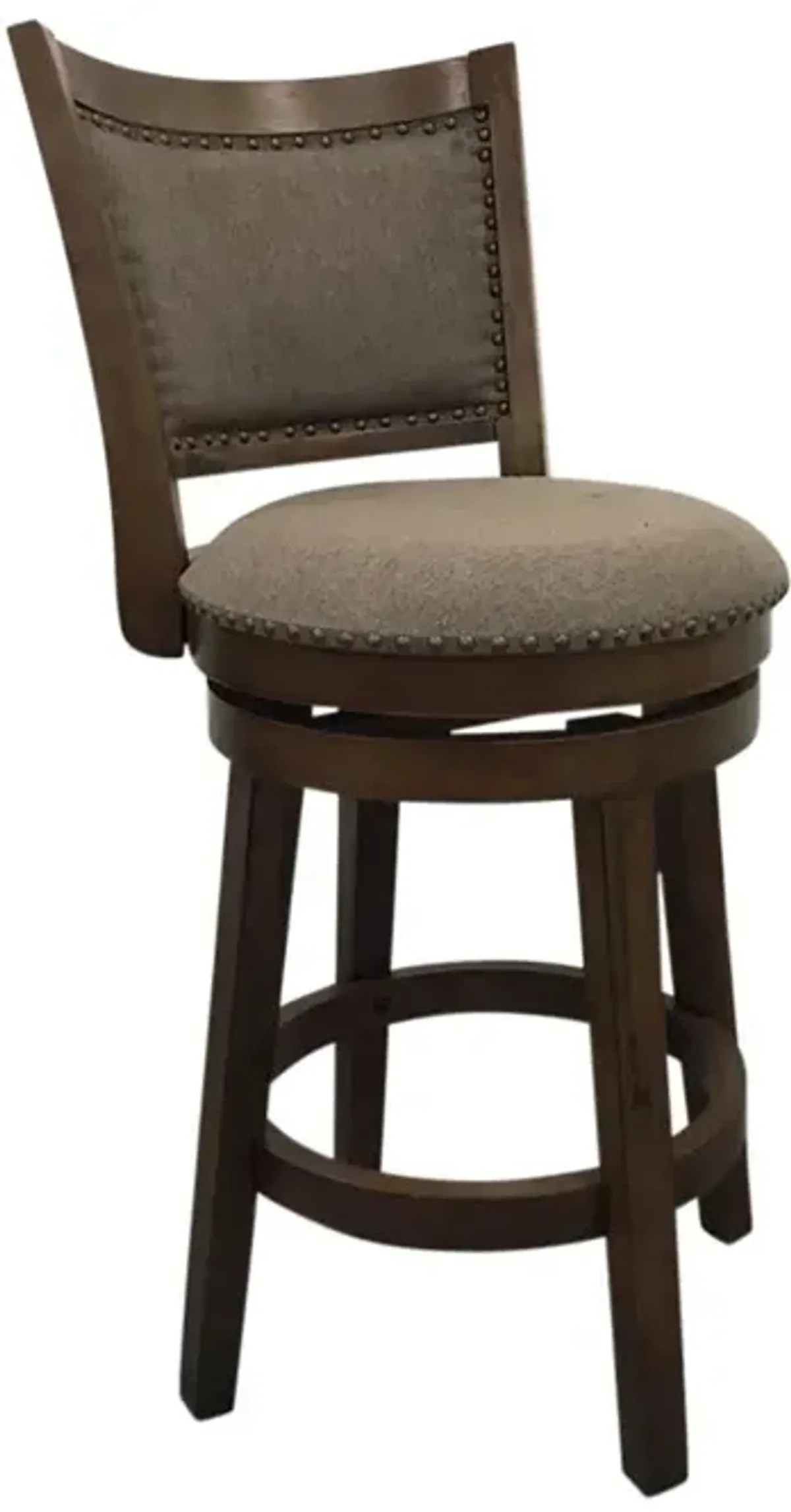 Carolina Living Blaine Swivel Upholstered Barstool - Set of 2 - Rustic - Brown Upholstery