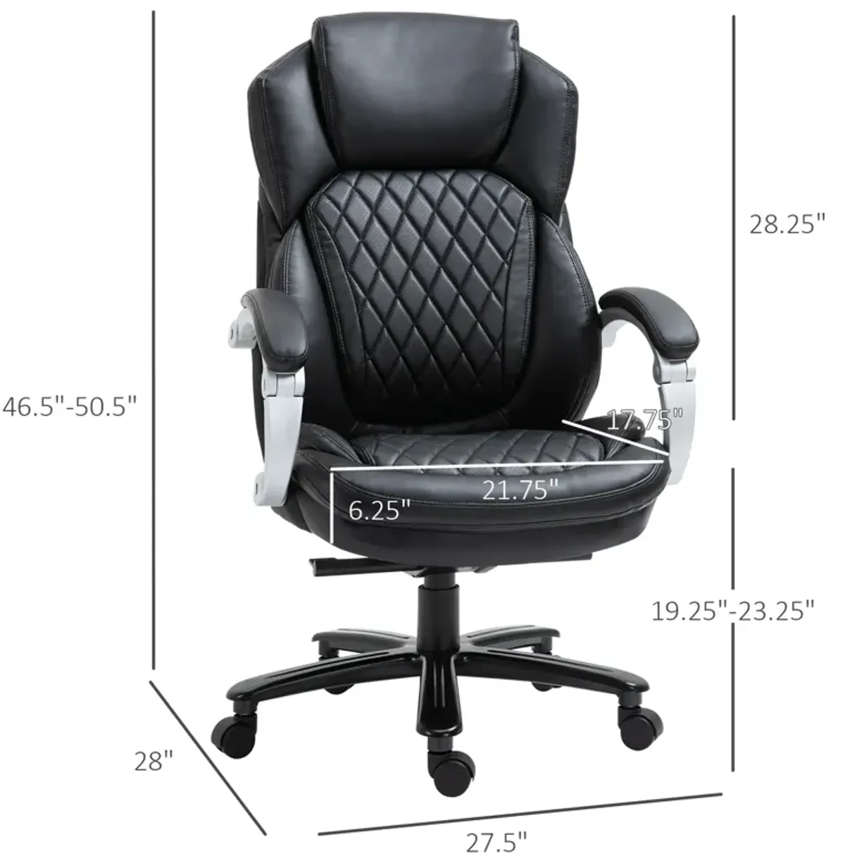 Black Executive Comfort: Big and Tall High-Back Office Chair