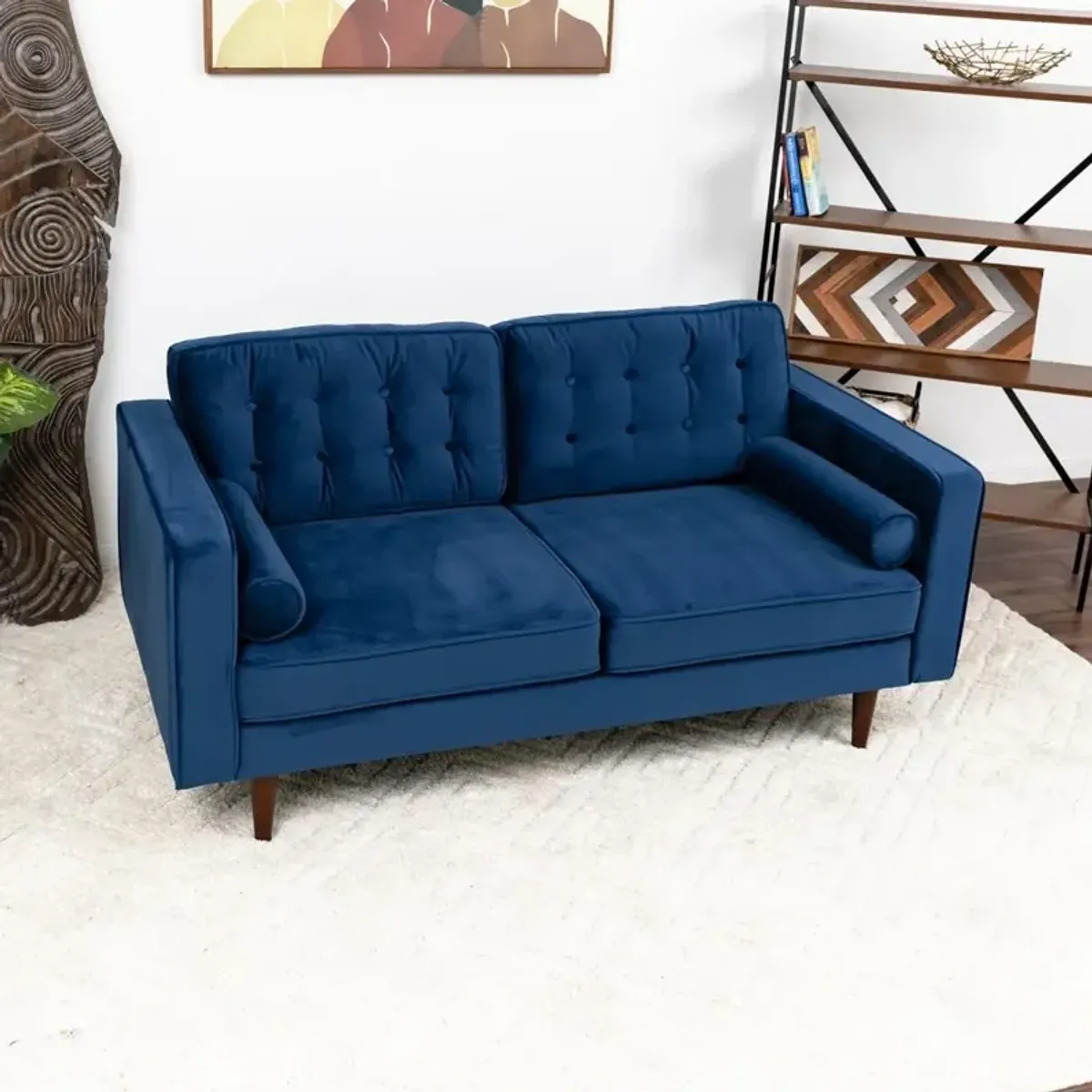 Ashcroft Furniture Co Casey Velvet Loveseat