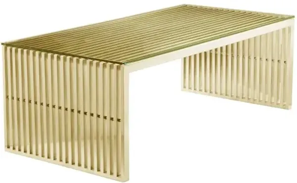 Pangea Home Silver Lux Coffee Table Rectangle