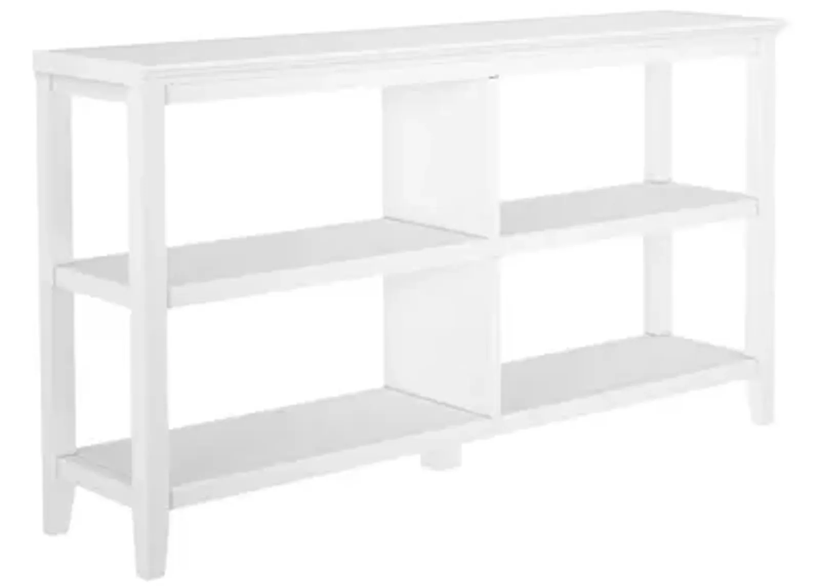 Homezia 30" White Open Bookcase With Two Shelves