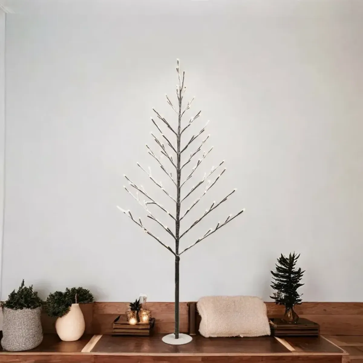 LED Twig Tree – Lighted Christmas Tree Decoration for Home, Table, and Mantel Display