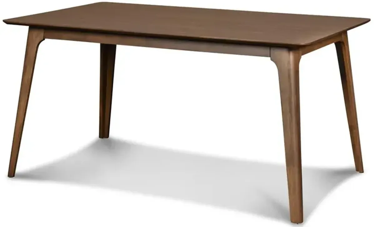 New Classic Furniture Furniture Oscar 59 Solid Wood Retangular Dining Table in Walnut