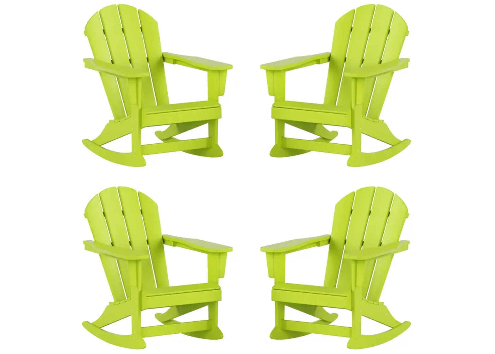 WestinTrends Outdoor Rocking Poly Adirondack Chair (Set Of 4)