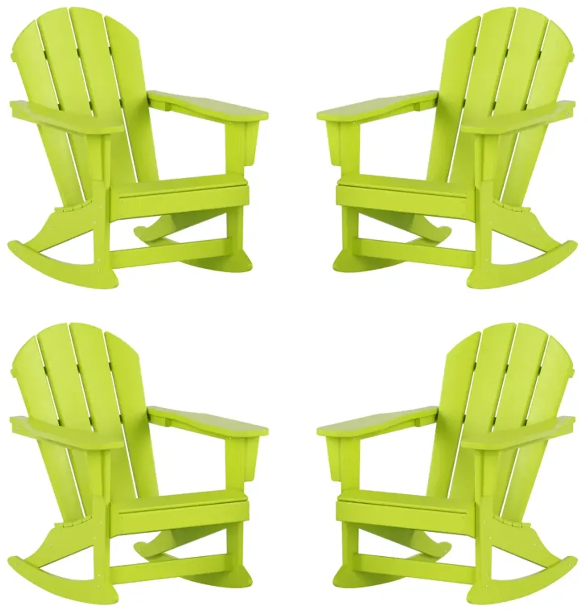 WestinTrends Outdoor Rocking Poly Adirondack Chair (Set Of 4)