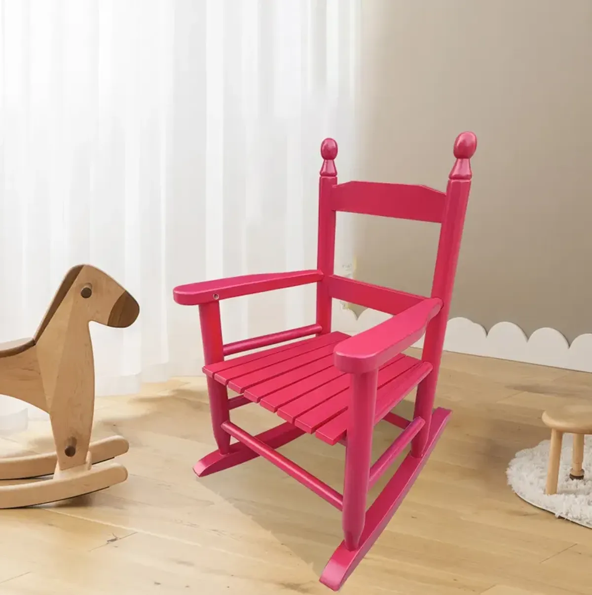 Children's Rocking Red Chair- Indoor Or Outdoor - Suitable For Kids-Durable