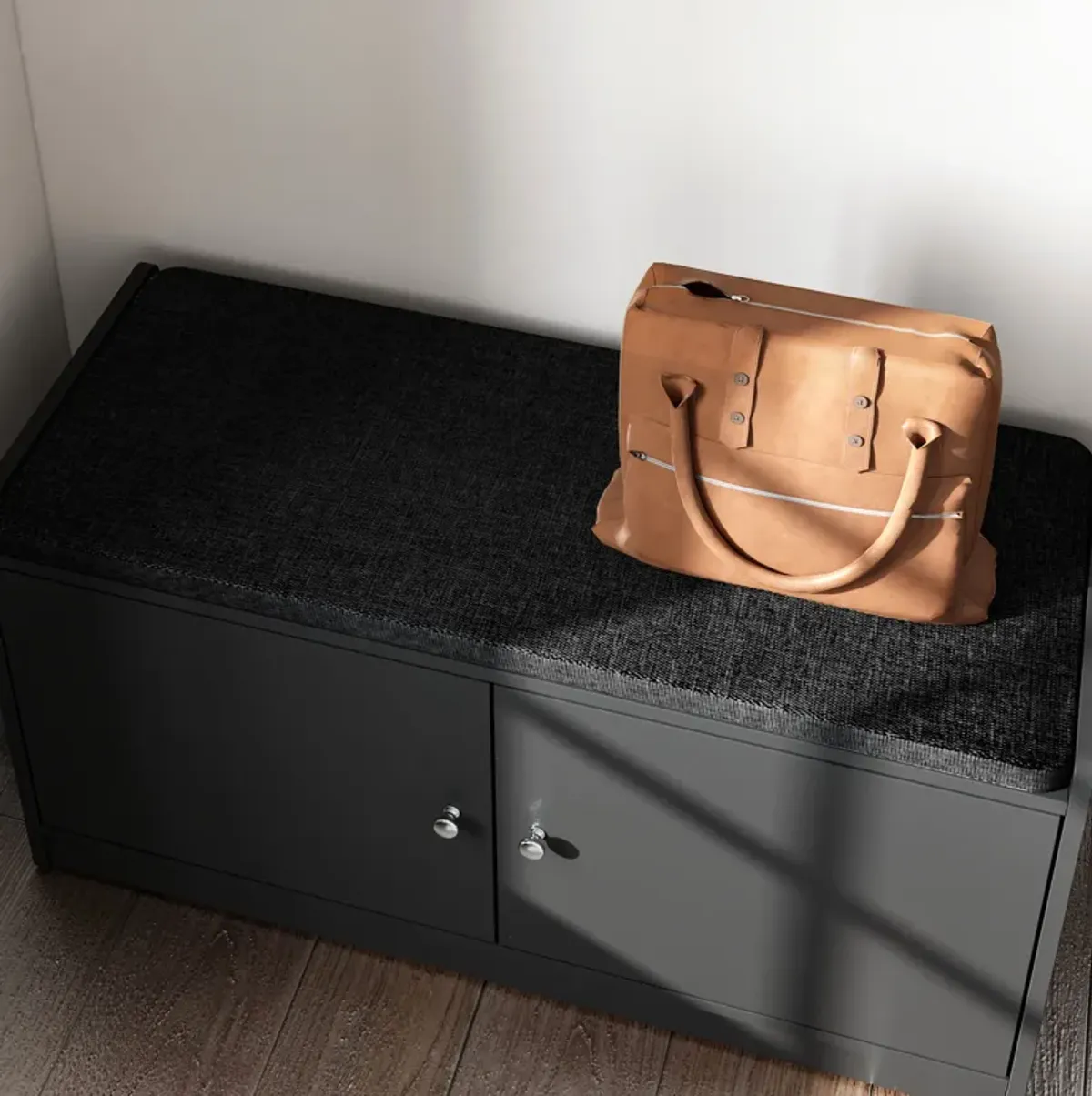 18.1'' H X 35.8'' W Upholstered Shoe Storage Bench