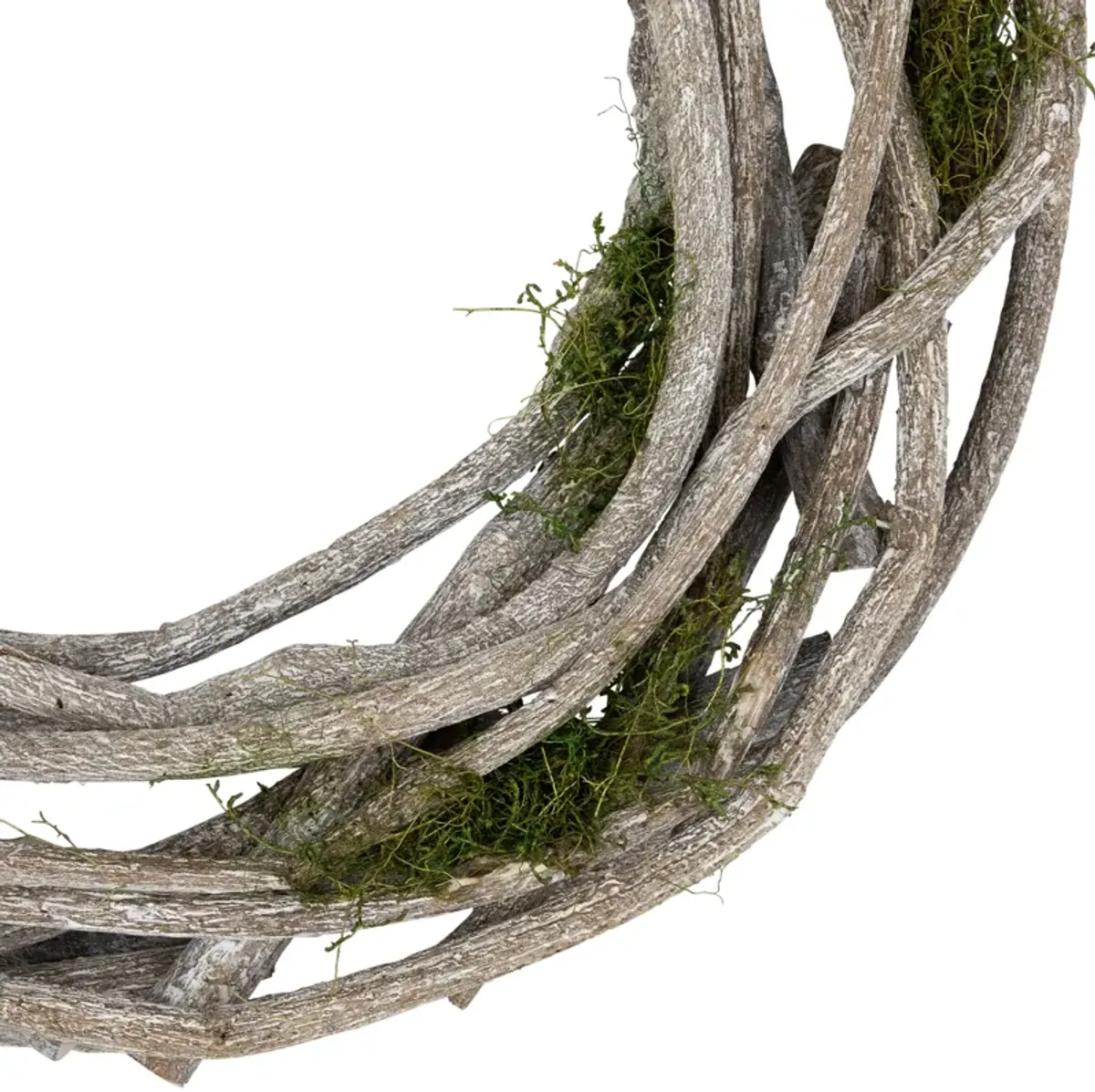 Twig and Moss Artificial Weathered Spring Wreath - 14.5"