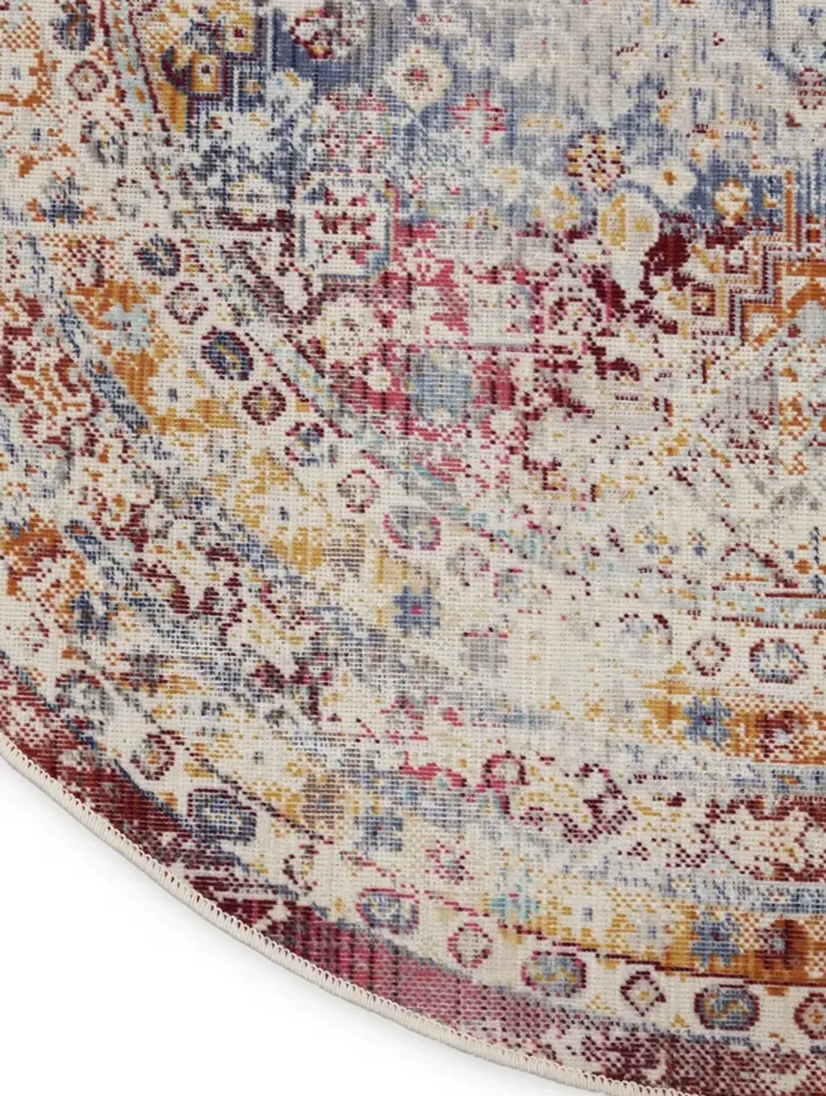 Vintage Kashan VKA09 Multicolor 6' x Round Rug