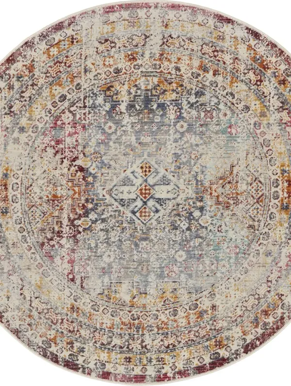 Vintage Kashan VKA09 Multicolor 6' x Round Rug